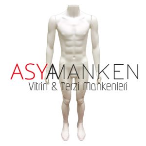 ASM-184 Plastik Erkek Boy Manken Kafasız Metal Kapaklı