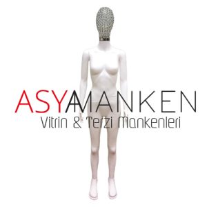 ASM-188 Plastik Kadın Boy Manken Tel Kafalı