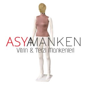 ASM-200 Plastik Kadın Boy Manken Tel Kafa Süet Kumaşlı Tablalı