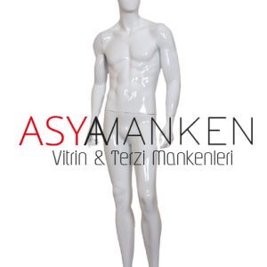 ASM-49 Beyaz Polyester Erkek Boy Manken