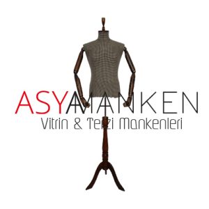 Erkek Terzi Plastik Keten Kumaş Ahşap Kollu